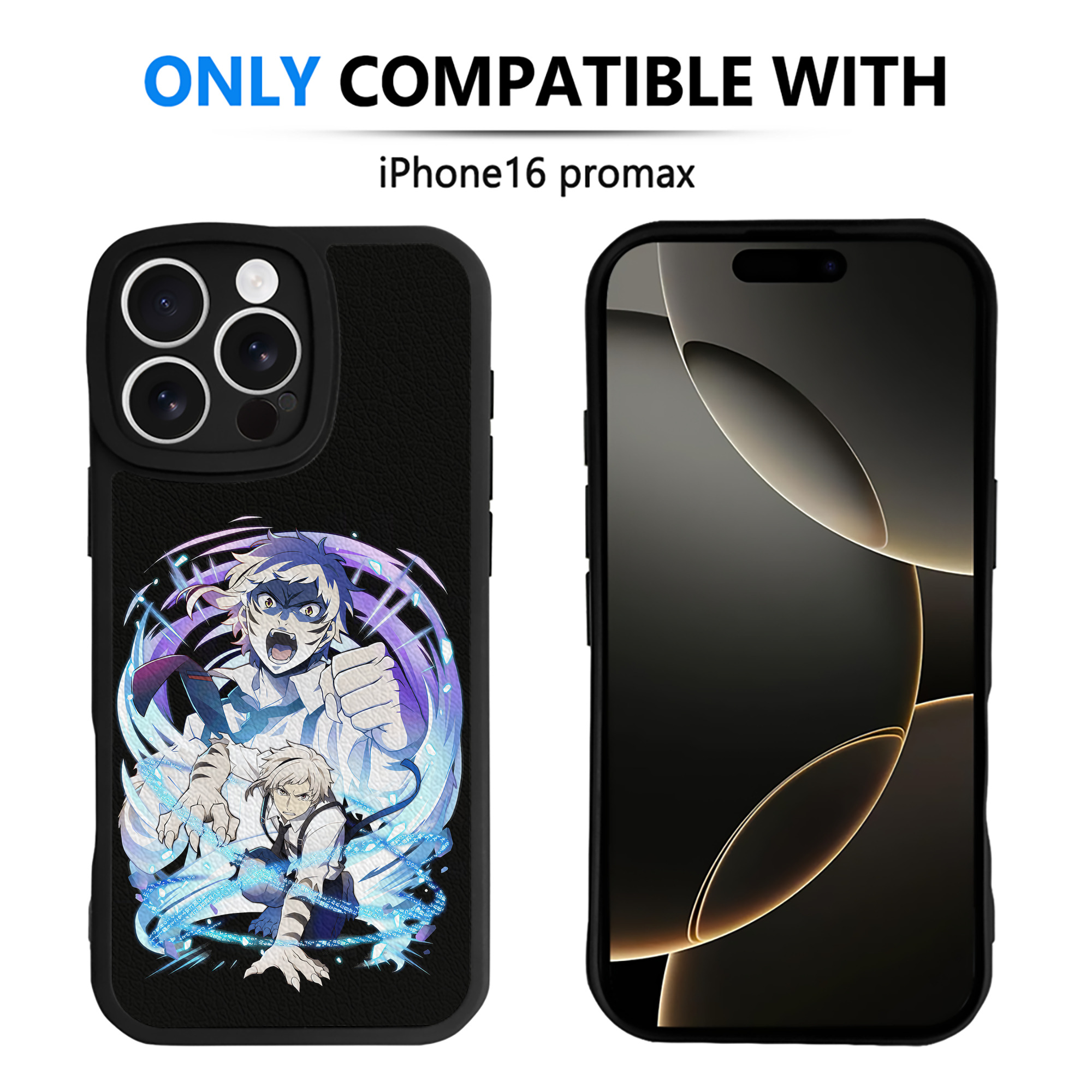（画像用） 文豪ストレイドッグス Bungo Stray Dogs 【iPhone 16シリーズ対応】シリコンスマホケース（レザー調） 材質：シリコン